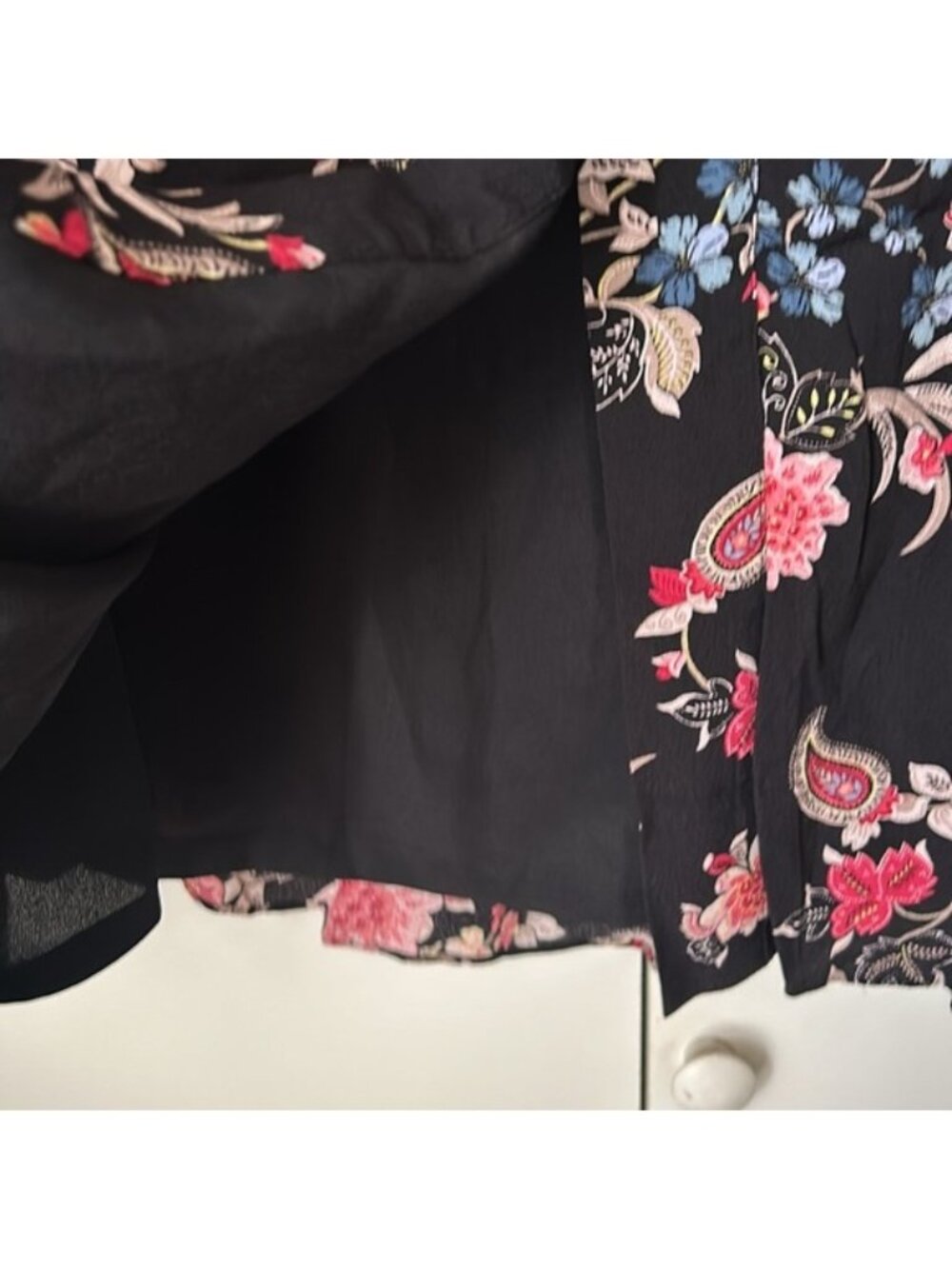Floral front button down skirt - Picture 2 of 5